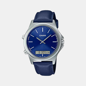 Enticer Men Quartz Blue Dial Analog Leather Watch A1928