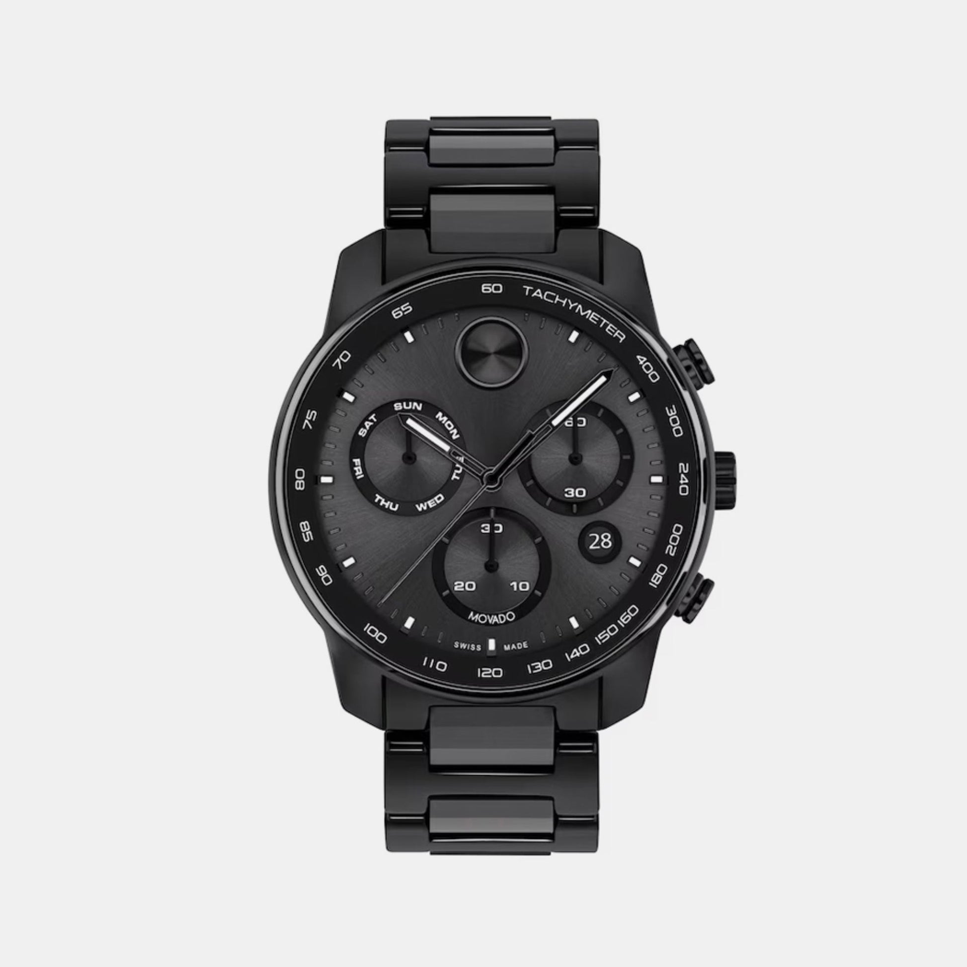 Bold Men Quartz Black Dial Chronograph Ceramic Watch 3601103
