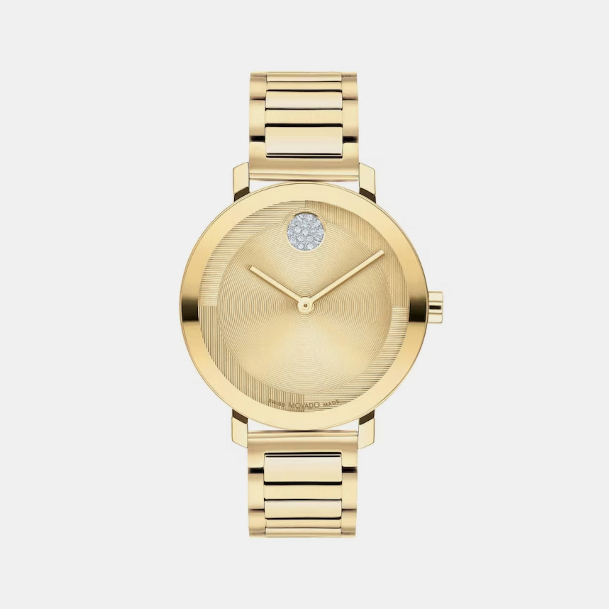 Bold Women Quartz Gold Dial Analog Stainless Steel Watch 3601106
