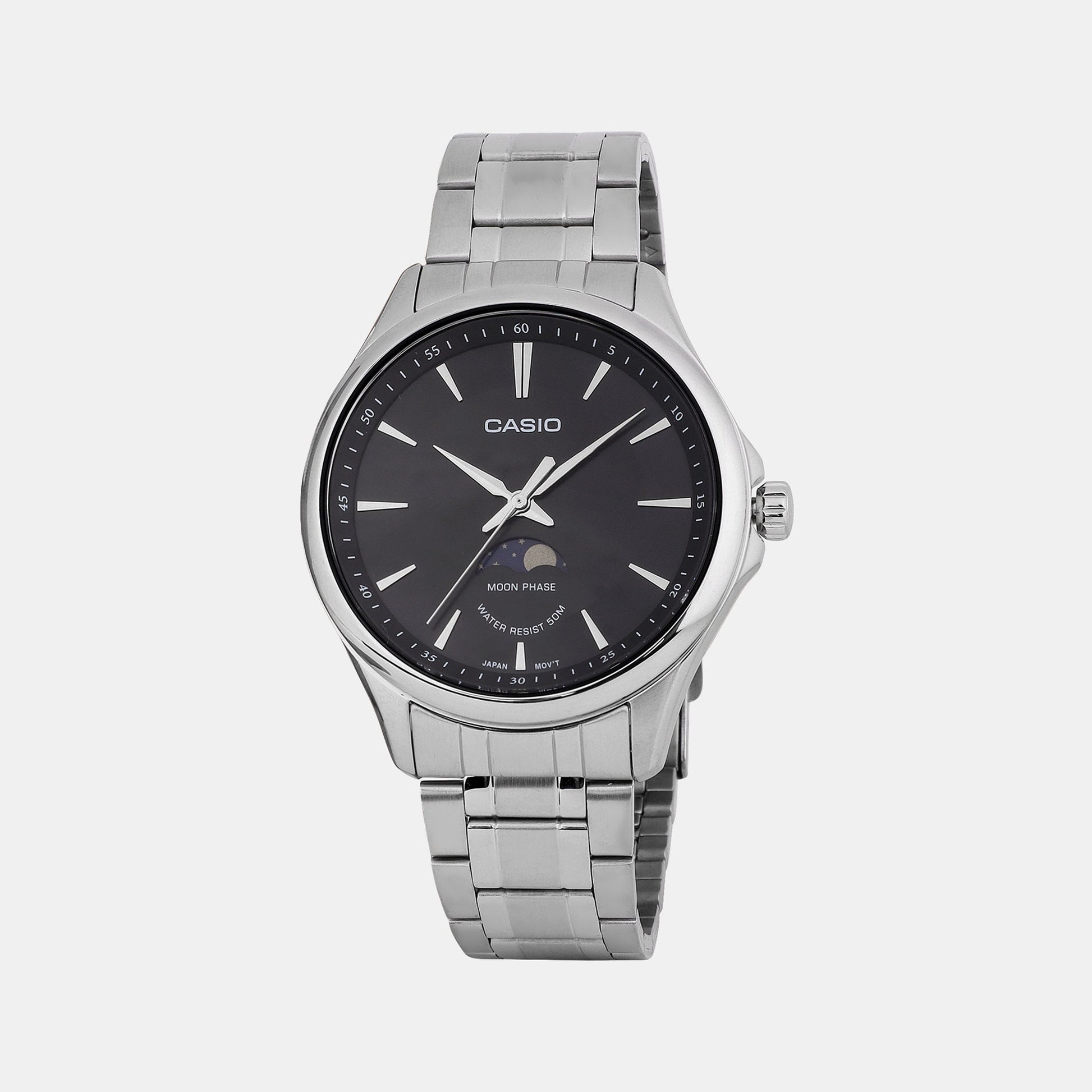 Enticer Men Quartz Black Dial Analog Stainless Steel Watch A2165