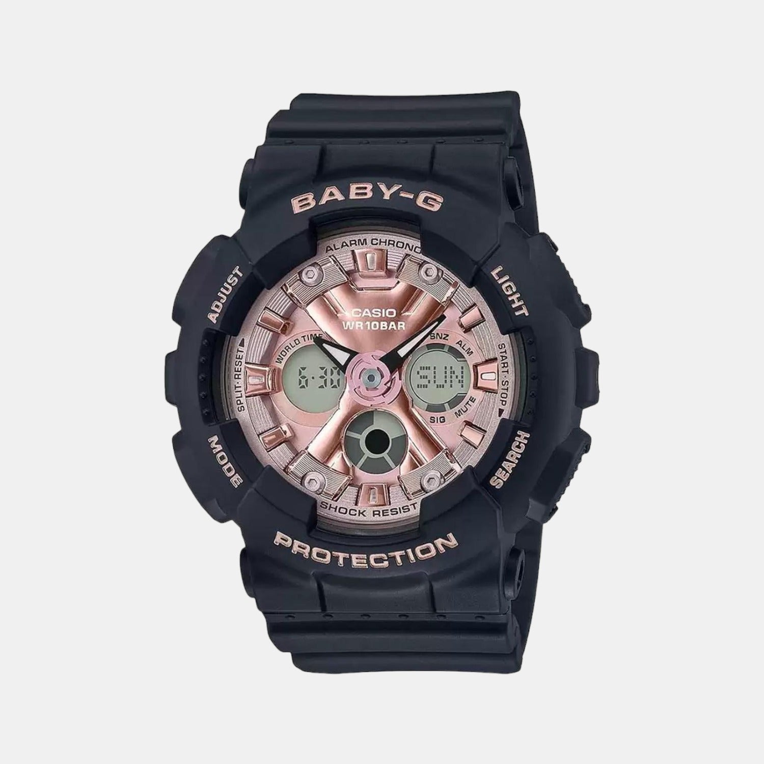 Baby-G Women Quartz Gold Dial Analog-Digital Resin Watch BX177