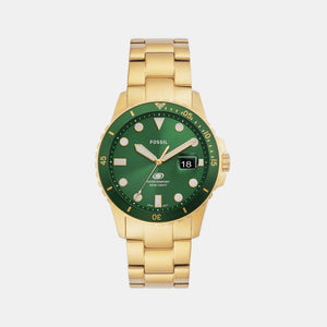 Fossil Blue Dive Men Quartz Green Dial Analog Stainless Steel Watch FS5950
