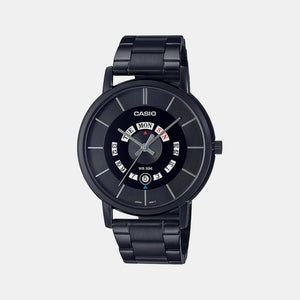 Enticer Men Quartz Black Dial Analog Stainless Steel Watch A2134