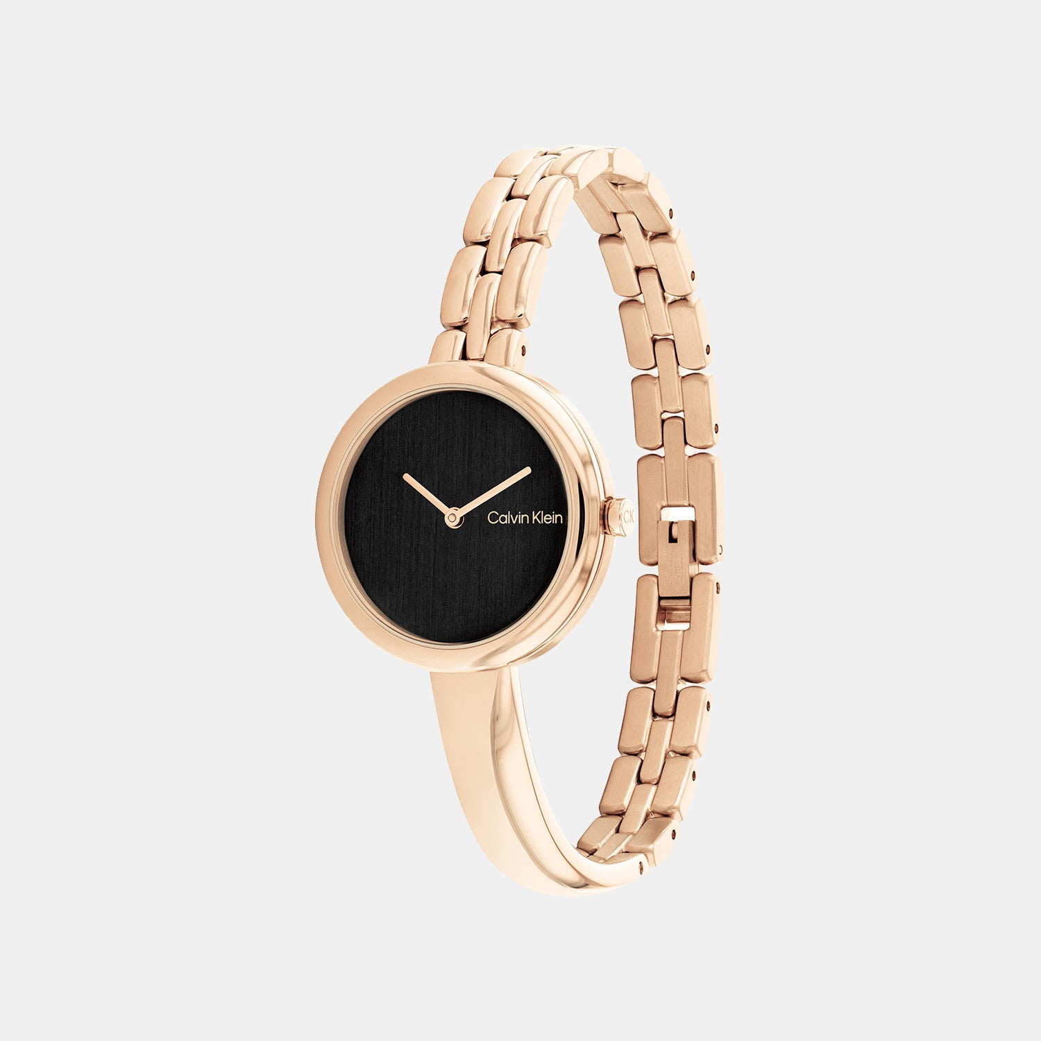 Bangled Women Quartz Black Dial Analog Stainless Steel Watch 25200280