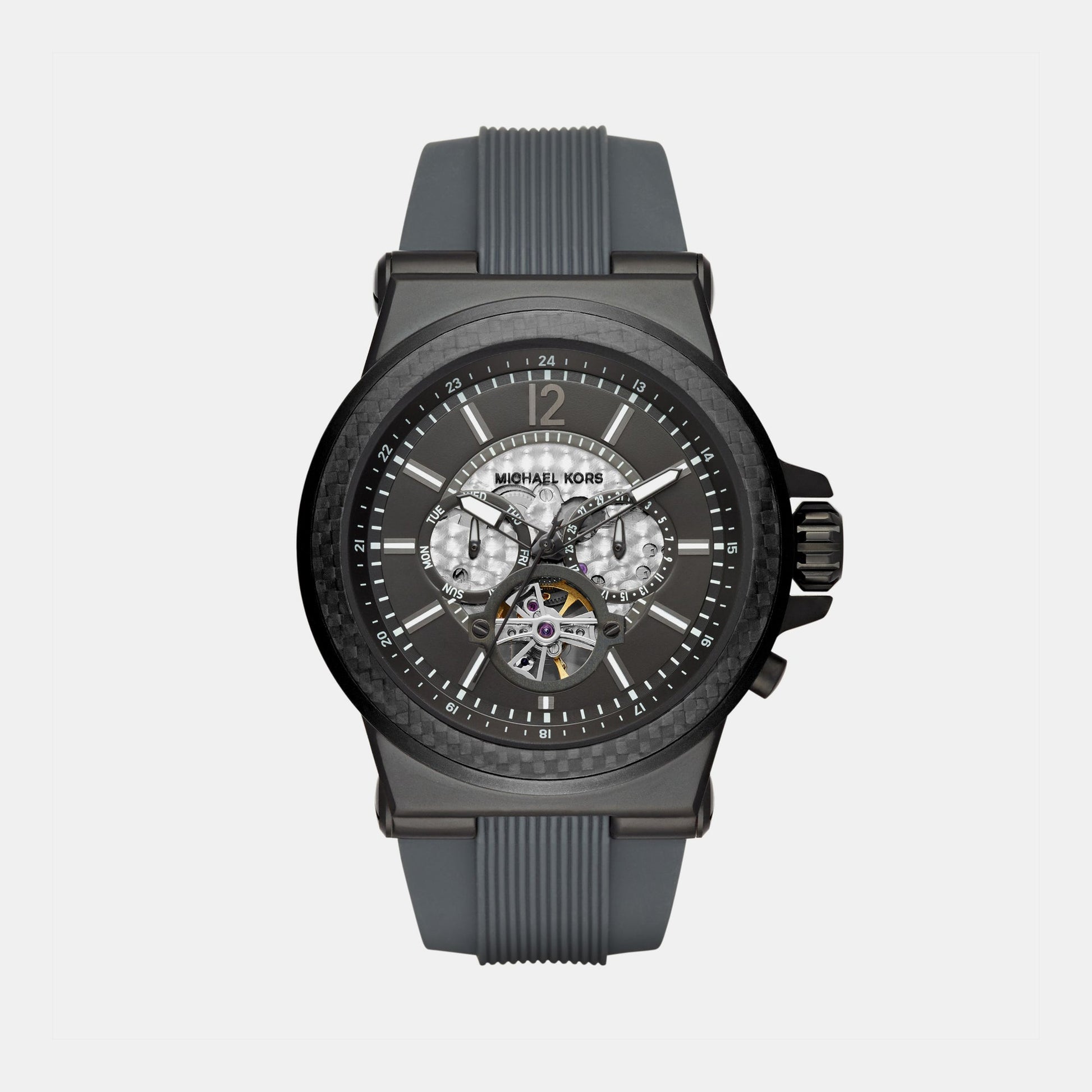 Dylan Men Automatic Black Dial Analog Silicone Watch MK9026