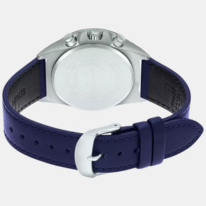Edifice Men Quartz White Dial Chronograph Leather Watch ED543