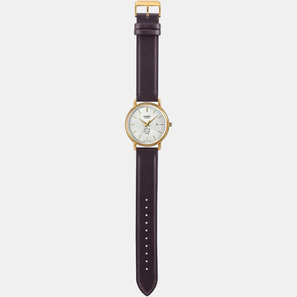 Enticer Men Quartz White Dial Analog Leather Watch A2053