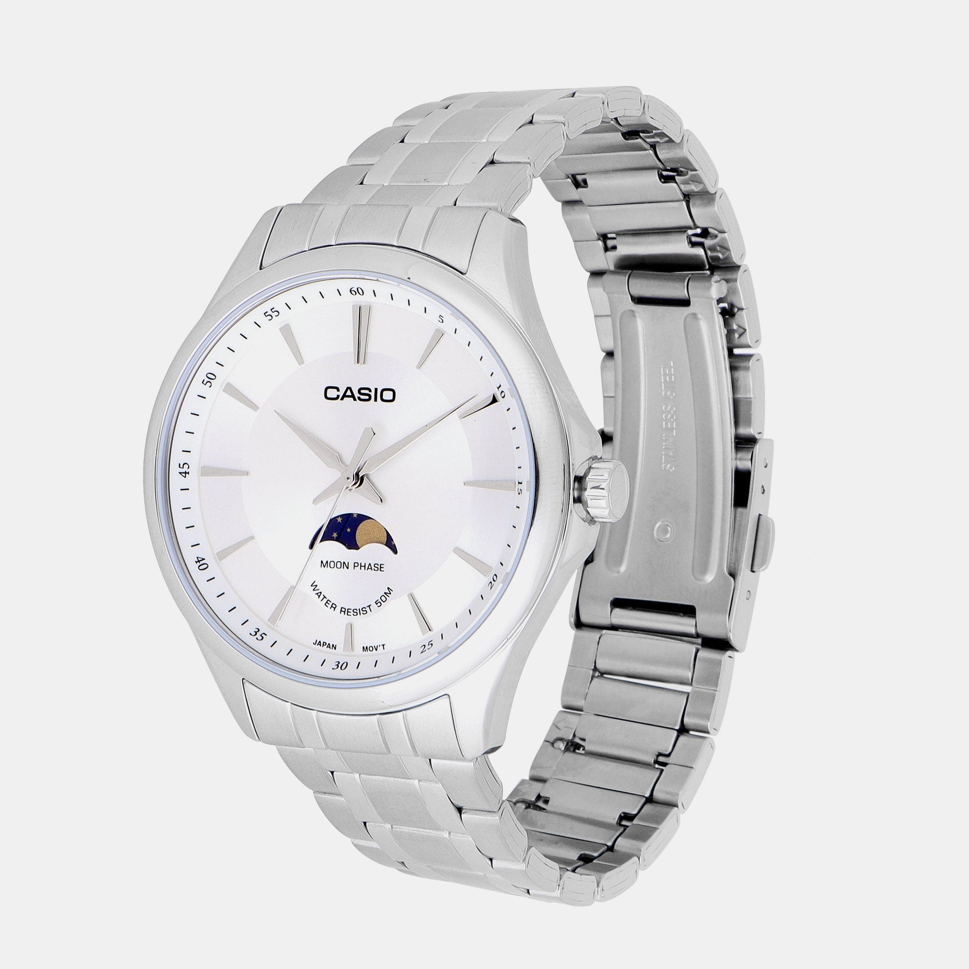 Enticer Men Quartz White Dial Analog Stainless Steel Watch A2166