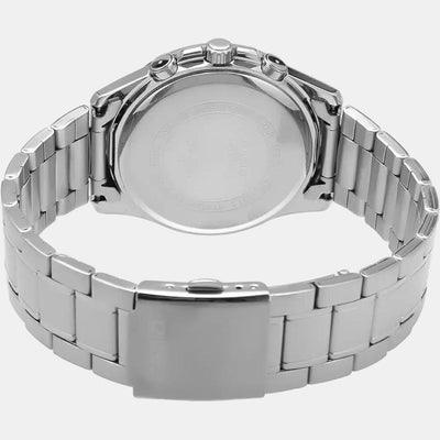Enticer Men Quartz Silver Dial Chronograph Stainless Steel Watch A837