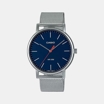 Enticer Men Quartz Blue Dial Analog Stainless Steel Watch A1838