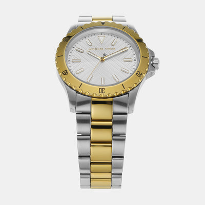 Everest Men Quartz Silver Dial Analog Stainless Steel Watch MK9141