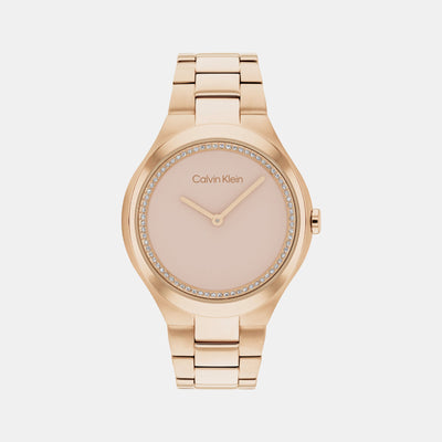 Admire Women Quartz Gold Dial Analog Stainless Steel Watch 25200368