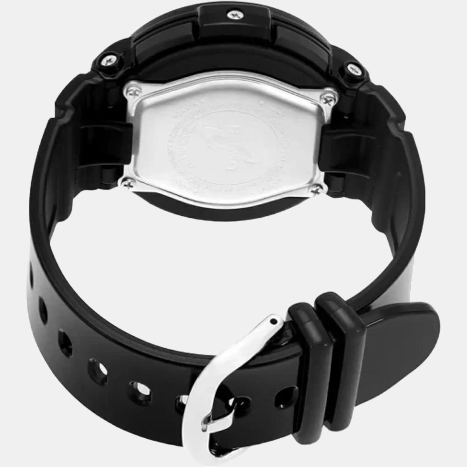 Baby-G Women Quartz Black Dial Analog-Digital Leather Watch B143