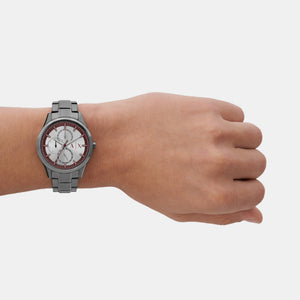 Dante Men Quartz Grey Dial Chronograph Stainless Steel Watch AX1877