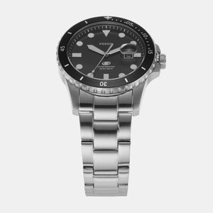 Fossil Blue Dive Men Quartz Black Dial Analog Stainless Steel Watch FS6032