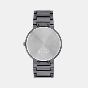 Bold Men Quartz Blue Dial Analog Stainless Steel Watch 3601076