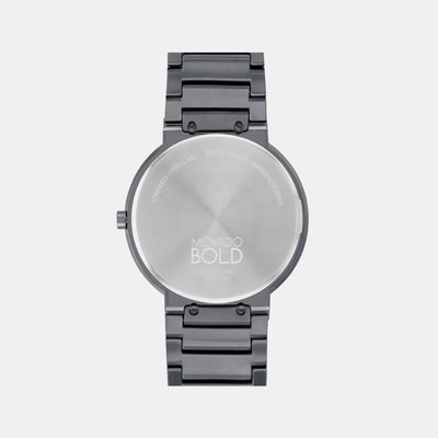 Bold Men Quartz Blue Dial Analog Stainless Steel Watch 3601076