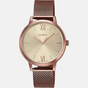 Enticer Women Quartz Rose Gold Dial Analog Stainless Steel Watch A1693