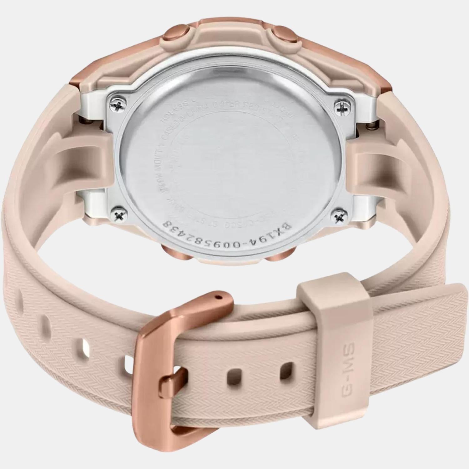Baby-G Women Quartz Rose Gold Dial Analog-Digital Resin Watch BX194