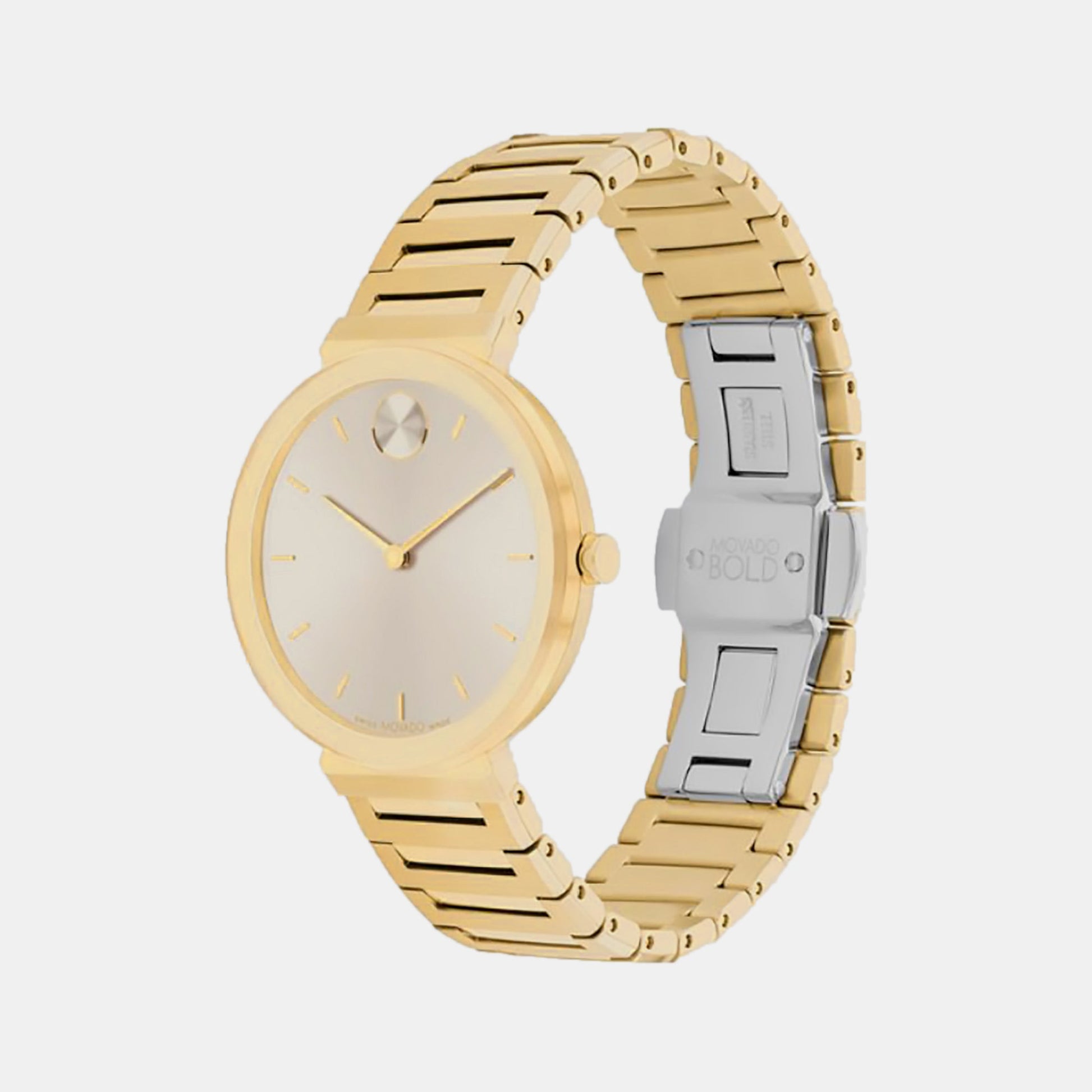 Bold Women Quartz Rose Gold Dial Analog Stainless Steel Watch 3601088
