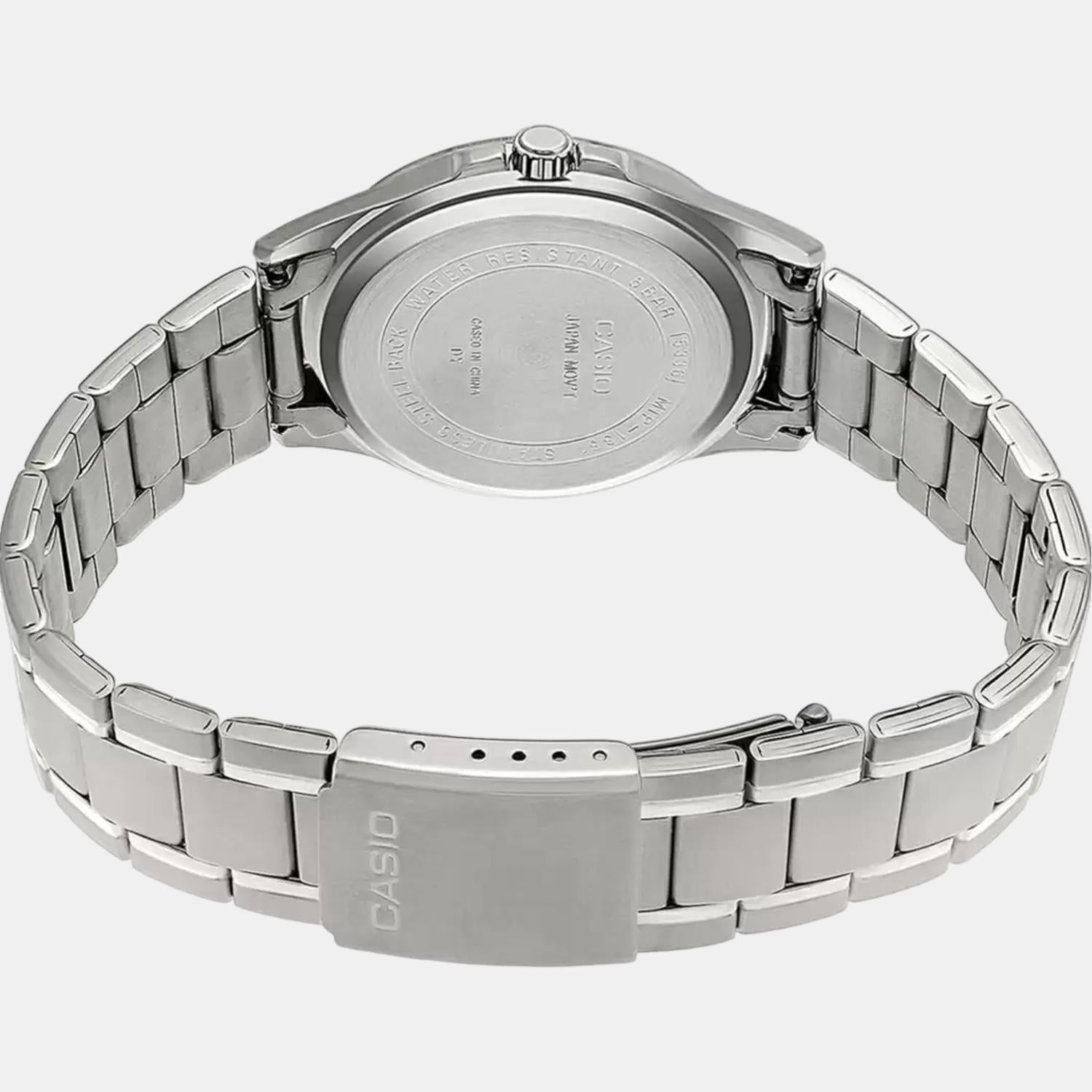 Enticer Men Quartz Silver Dial Analog Stainless Steel Watch A841