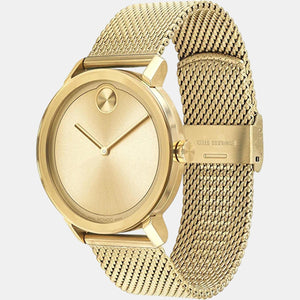 Bold Evolution Men Quartz Gold Dial Analog Stainless Steel Watch 3600791