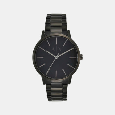 Cayde Men Quartz Black Dial Analog Stainless Steel Watch AX2701