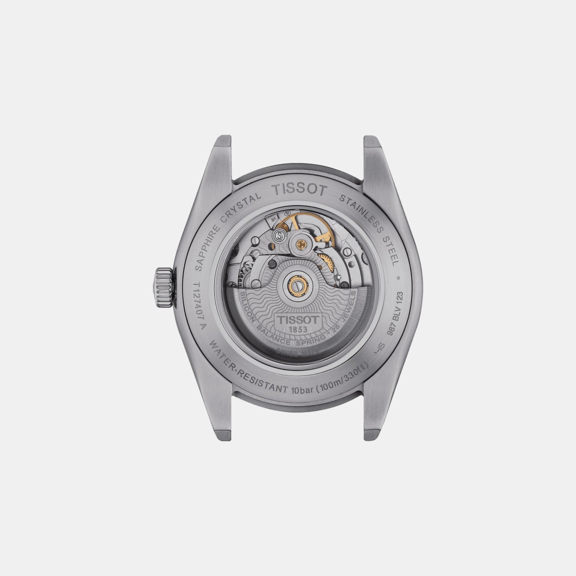 Gentleman Men Automatic Ice Blue Dial Analog Stainless Steel Watch T1274071135100