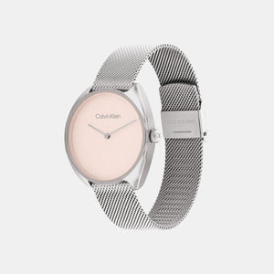 Ck Adorn Women Quartz Blush Dial Analog Mesh Watch 25200269