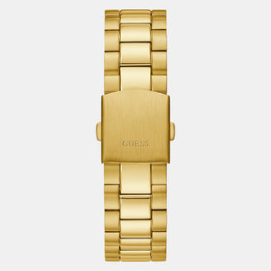 Connoisseur Round Men Quartz Gold Dial Analog Stainless Steel Watch GW0542G2