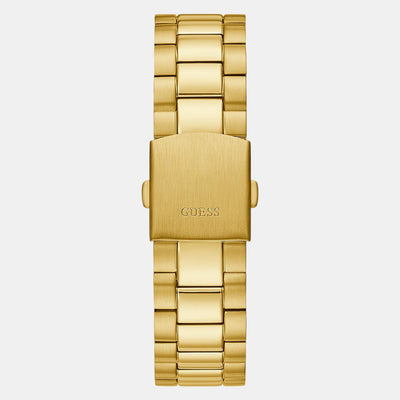 Connoisseur Round Men Quartz Gold Dial Analog Stainless Steel Watch GW0542G2