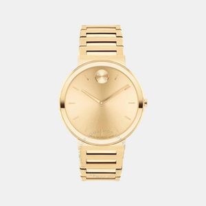 Bold Men Quartz Gold Dial Analog Stainless Steel Watch 3601081