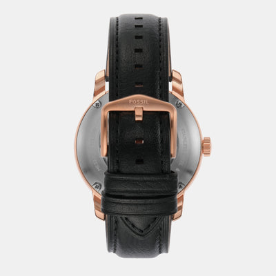 Heritage Men Automatic Black Dial Analog Leather Watch ME3222