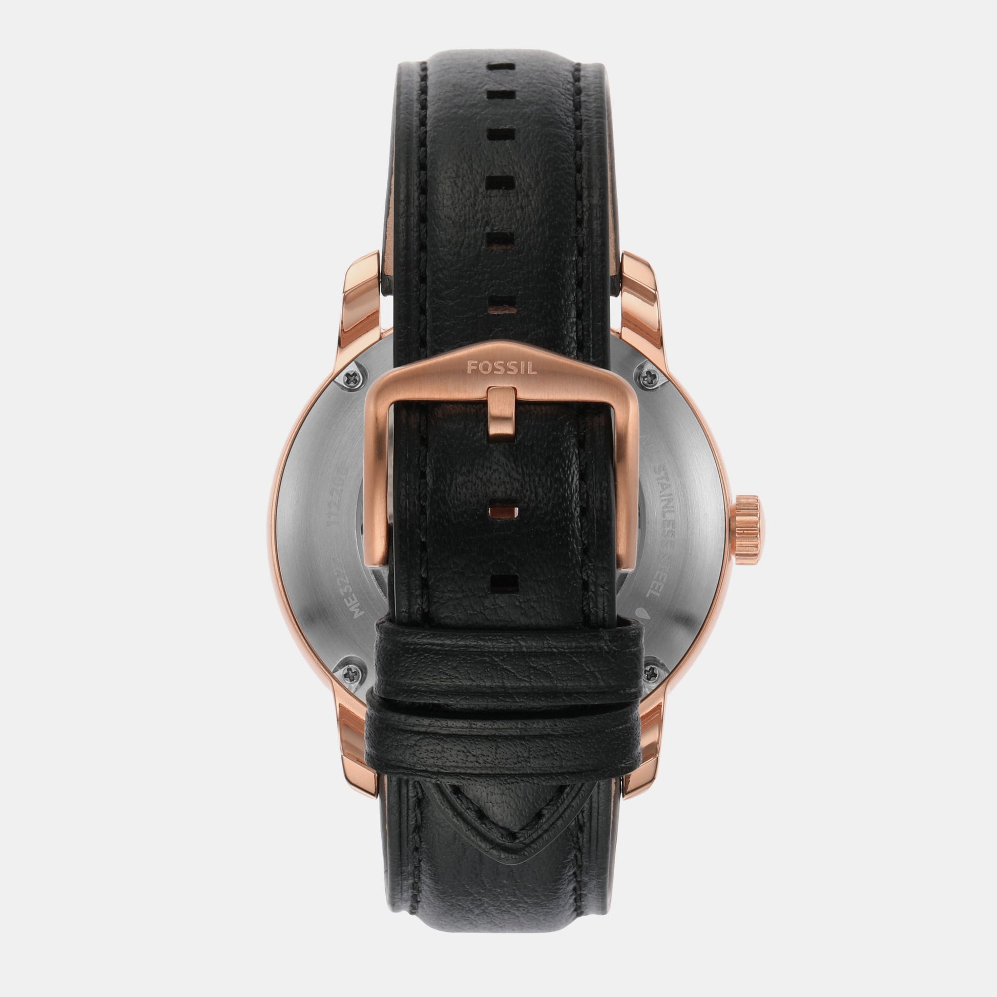 Heritage Men Automatic Black Dial Analog Leather Watch ME3222