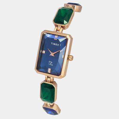 Fria Women Quartz Blue Dial Analog Brass Watch TWEL16902