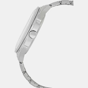 Enticer Men Quartz White Dial Analog Stainless Steel Watch A552