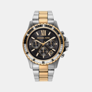 Everest Women Quartz Black Dial Chronograph Stainless Steel Watch MK7209