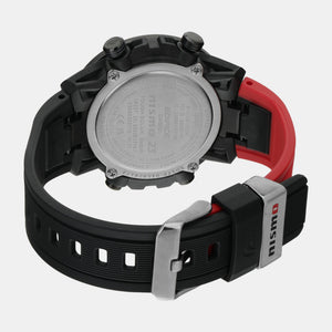 Edifice Men Quartz Black Dial Analog-Digital Resin Watch ED579