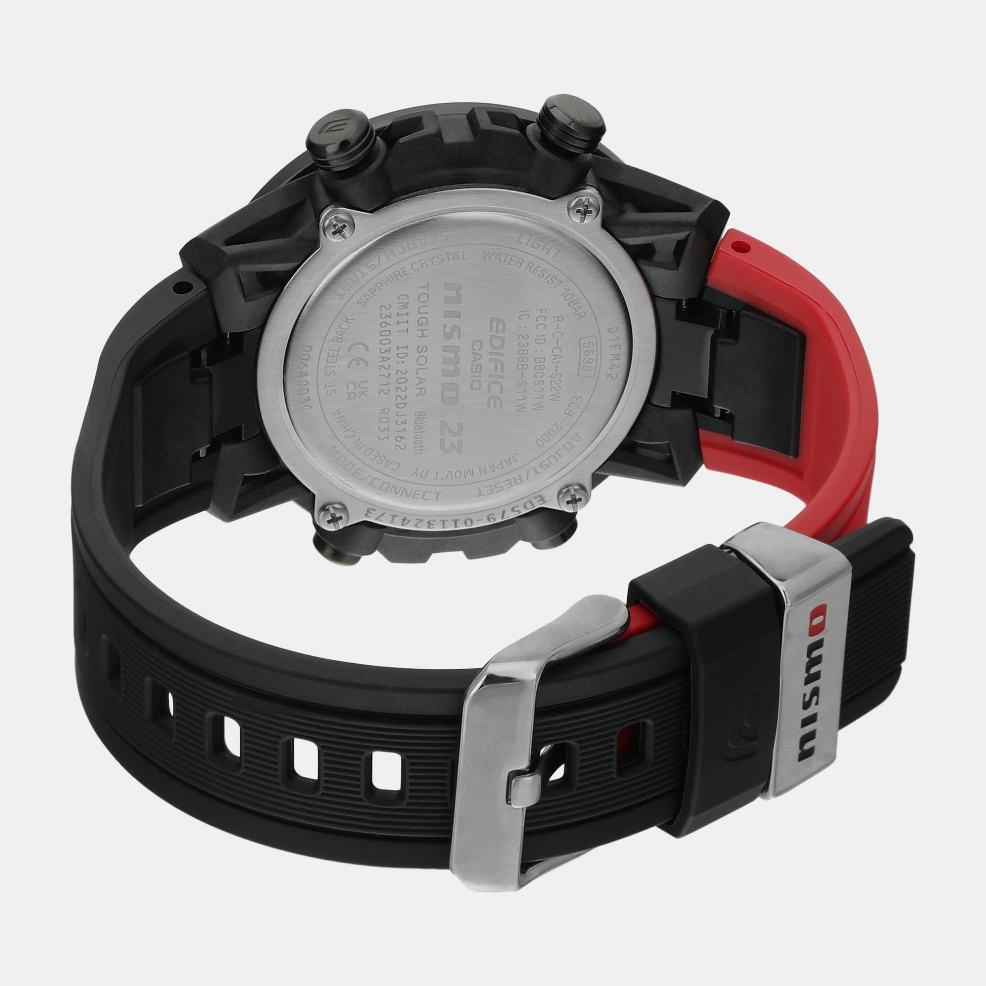 Edifice Men Quartz Black Dial Analog-Digital Resin Watch ED579