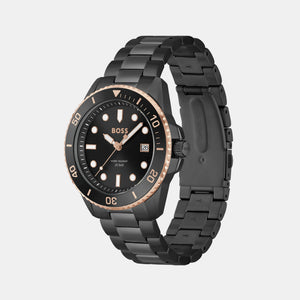 Ace Men Quartz Black Dial Analog Stainless Steel Watch 1514013