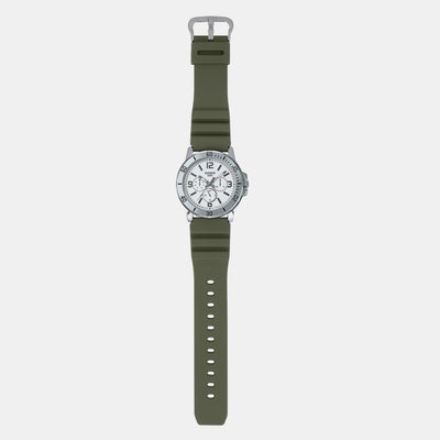 Enticer Men Quartz White Dial Chronograph Resin Watch A2144