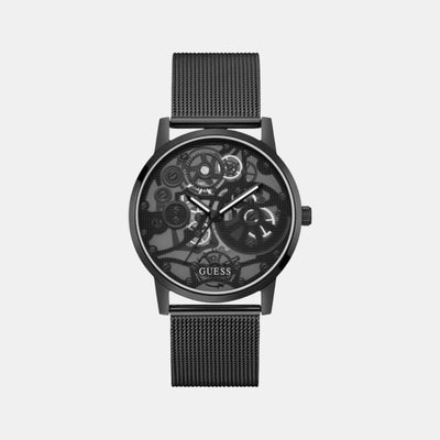 Gadget Men Quartz Black Dial Analog Stainless Steel Watch GW0538G3
