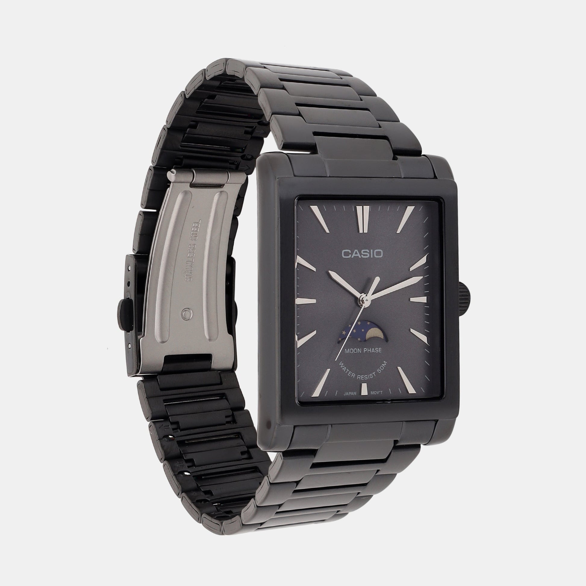 Enticer Men Quartz Black Dial Analog Stainless Steel Watch A2169
