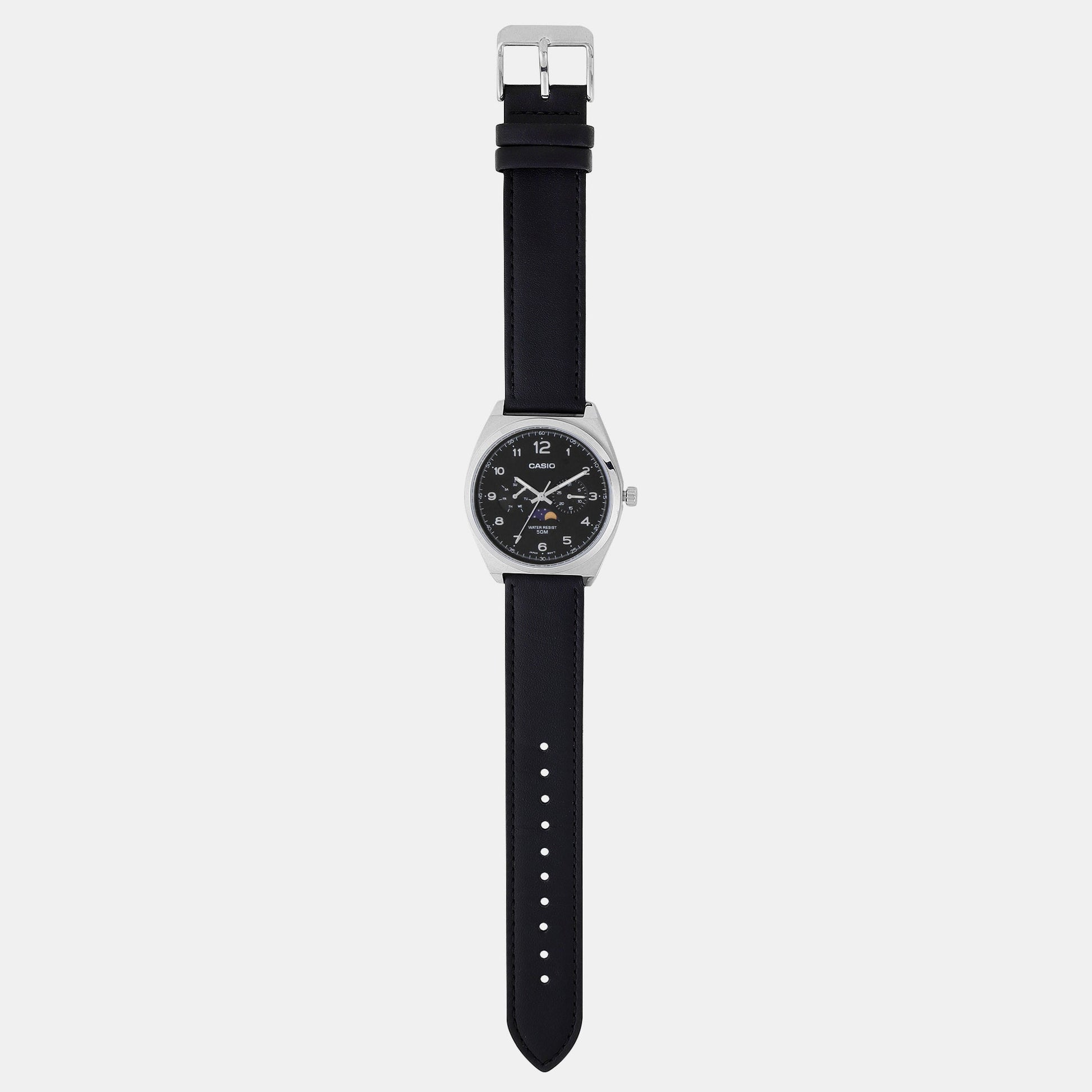 Enticer Men Quartz Black Dial Chronograph Stainless Steel Watch A2177