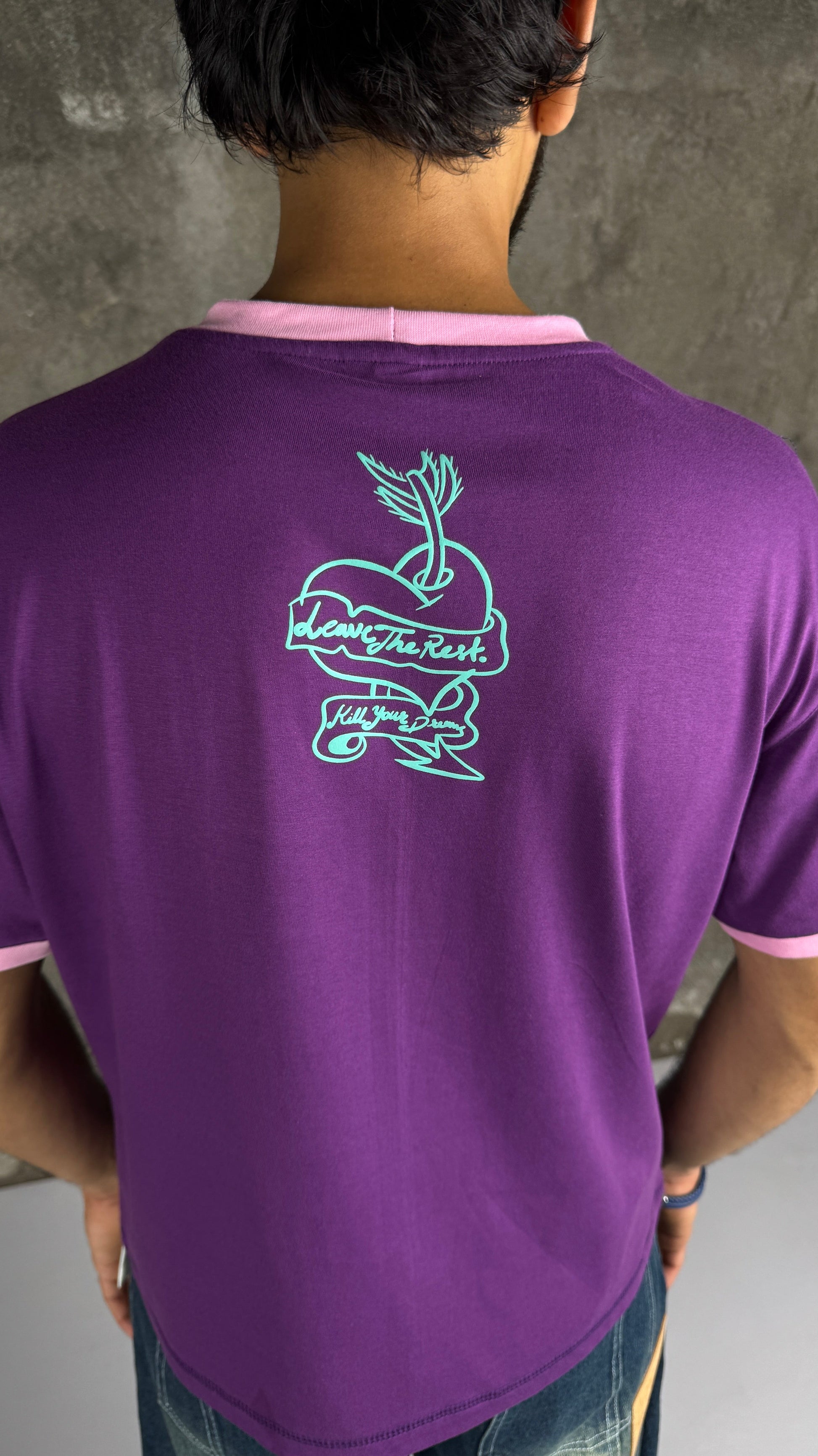 Charitraheen Baby Tee- Purple