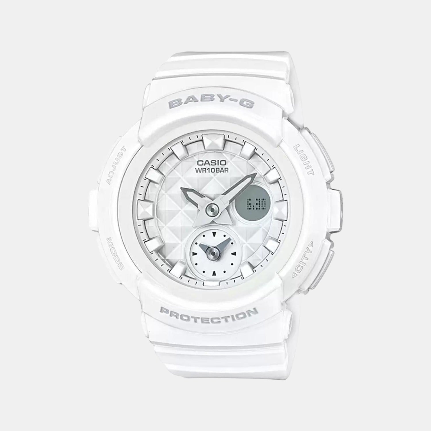 Baby-G Women Quartz White Dial Analog-Digital Resin Watch BX076