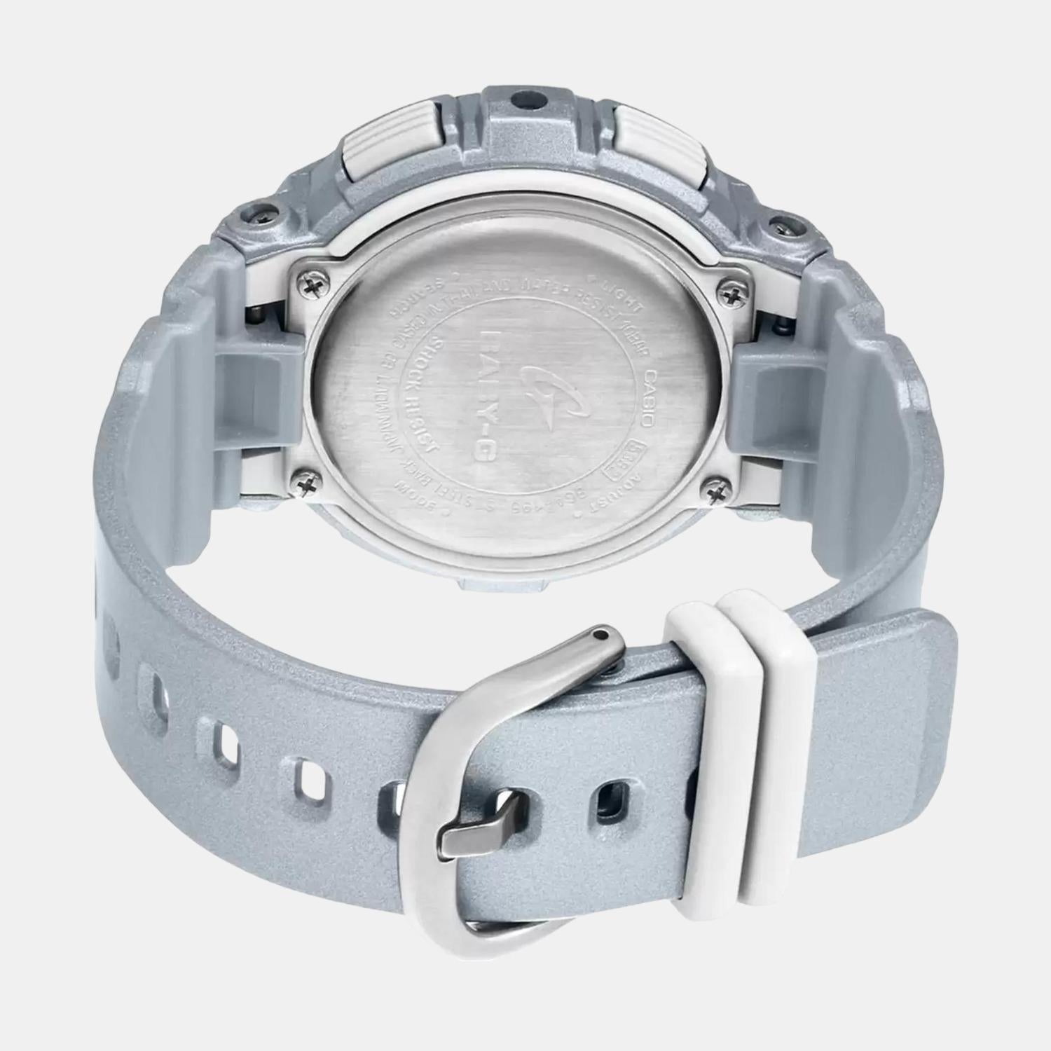 Baby-G Women Quartz Silver Dial Analog-Digital Resin Watch BX077