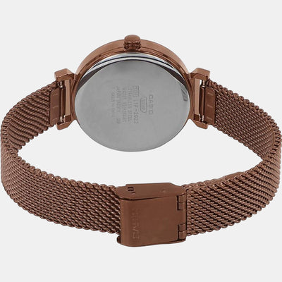 Enticer Women Quartz Black Dial Analog Stainless Steel Watch A2128