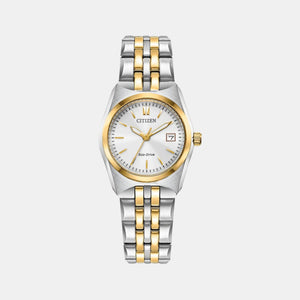 Corso Women Eco-Drive White Dial Analog Stainless Steel Watch EW2299-50A