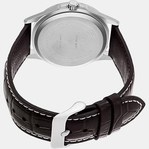 Enticer Men Quartz White Dial Analog Leather Watch A845